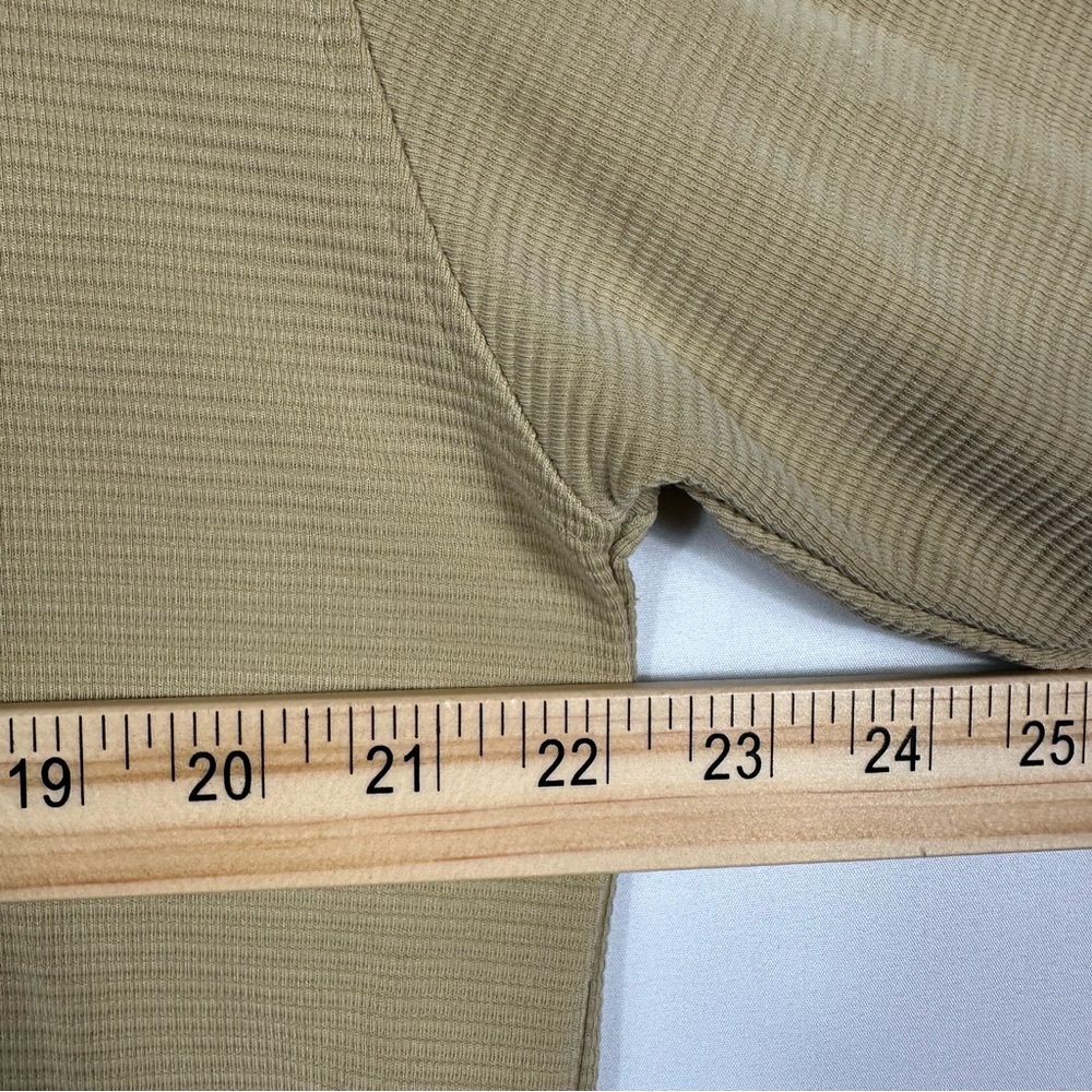 Bugatchi Men's Beige Textured Long Sleeve Tee Size Medium - Picture 5 of 5